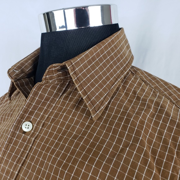 Abercrombie Fitch Mens Small Brown Button Up Shirt - Picture 8 of 8